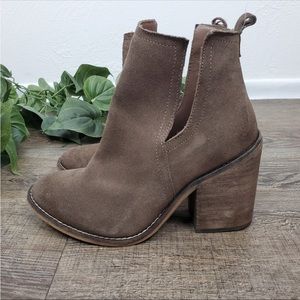 Steve Madden Ankle Boots Salene Booties Suede Leather Brown Boho Fall Winter